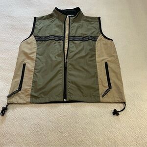 Men's East West ‎ Green and Tan Vest Size Large
